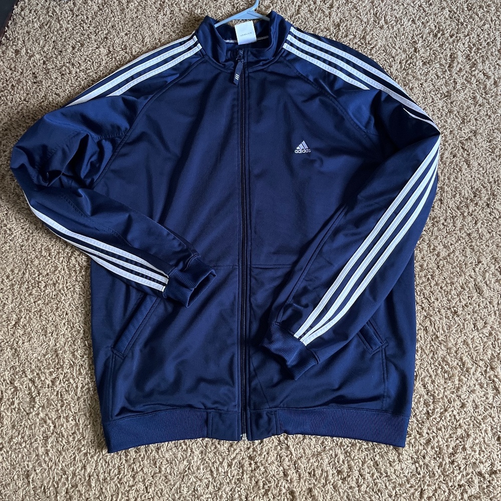 Adidas track jacket navy 2XL
